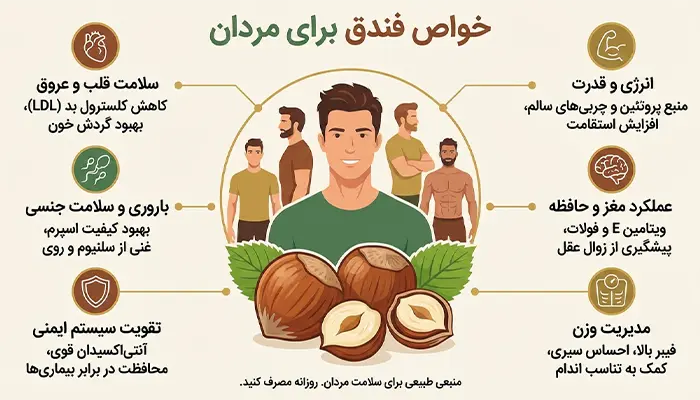 فواید فندق برای مردان