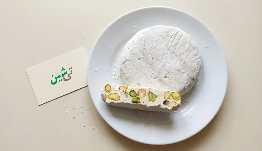 بافت و مغز پسته گز آردی در دسته شیرینی سنتی