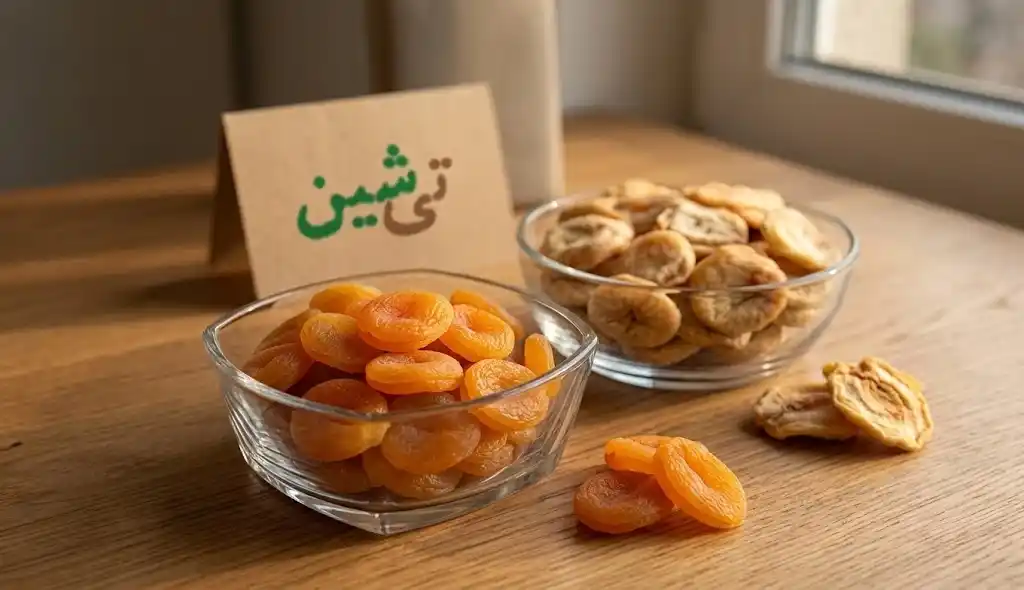 مقایسه بافت و رنگ انواع برگه قیسی زردآلو و قیسی هلو
