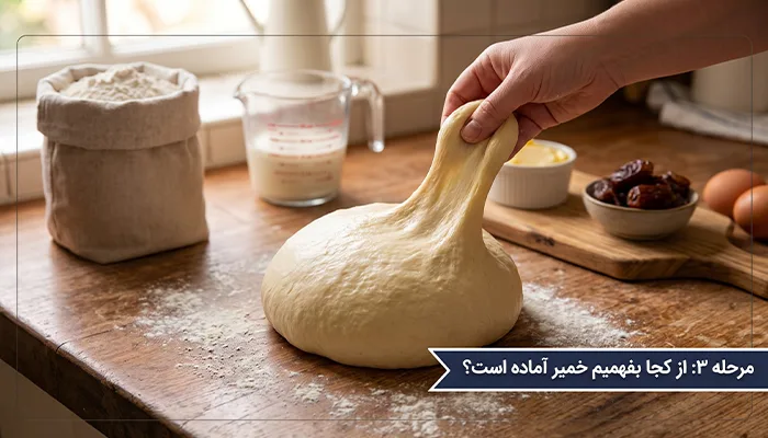 از کجا بفهمیم خمیر نان خرمایی آماده است؟ - تی شین