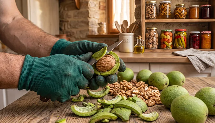 پوست سبز گردو را جدا کنید - تی شین