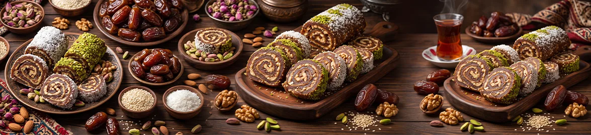 آموزش گام به گام رولت خرما تصویری
