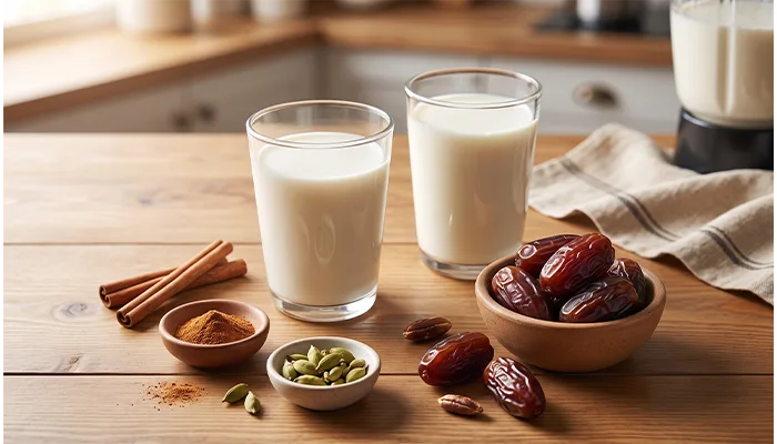 مواد لازم برای تهیه شیر خرما تیشین